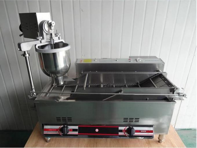 Double Row Automatic Donut Making Machine Stainless Steel Material Gas Type 0