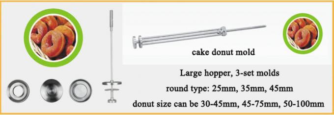 Double Row Automatic Donut Making Machine Stainless Steel Material Gas Type 2