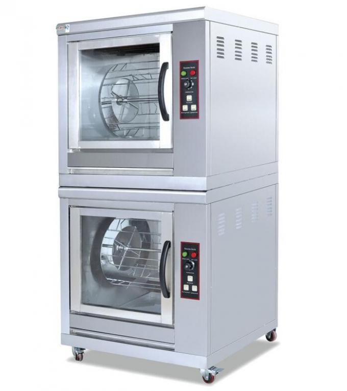18.6kw 380v 50hz Double Layer Rotary Electric Rotisserie 0