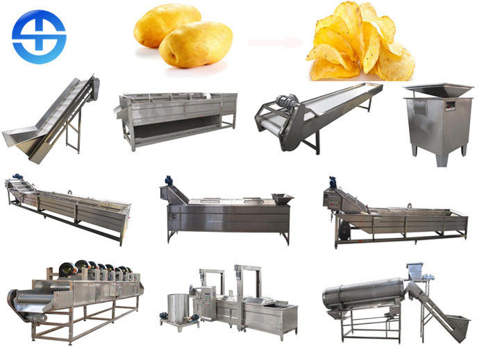 China High Efficiency Potato Chips Production Line / Commercial Potato Chip Maker factory