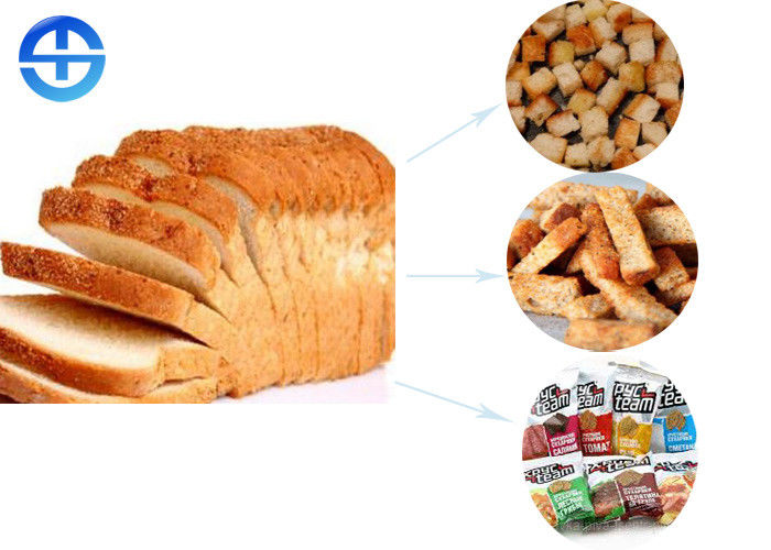 China Hygienic Bread Crouton Machine , Automatic Cube Cutting Machine Easy Clean factory